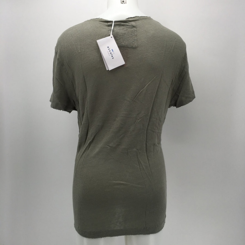 Escales Green Short Sleeve Men's Linen Tee Size 2X - Picture 2 of 3